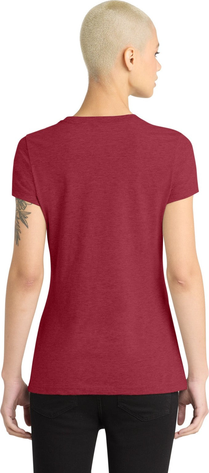 Hthr Red District Women's Perfect Blend CVC Tee. DM108L