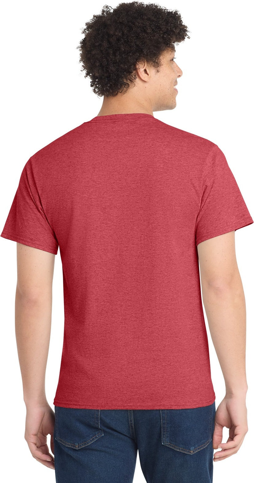 Hthr Red Port & Co Core Cotton Tee. PC54