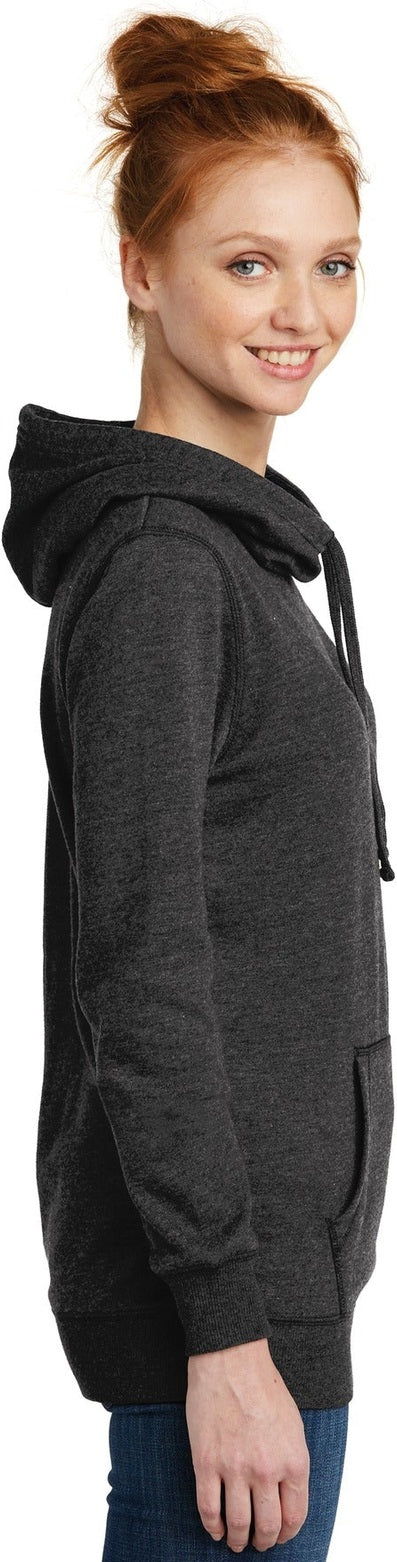 Hthrd Black District Women's Lightweight Fleece Hoodie. DM493