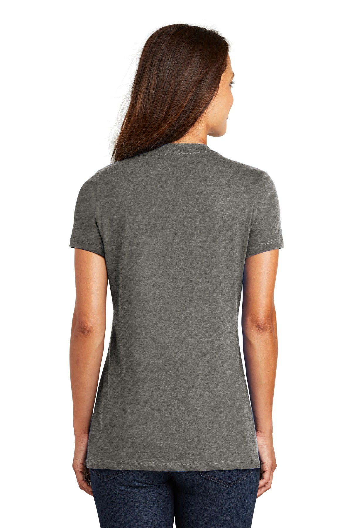 Hthrd Charcoal District - Women's Perfect Weight V-Neck Tee. DM1170L