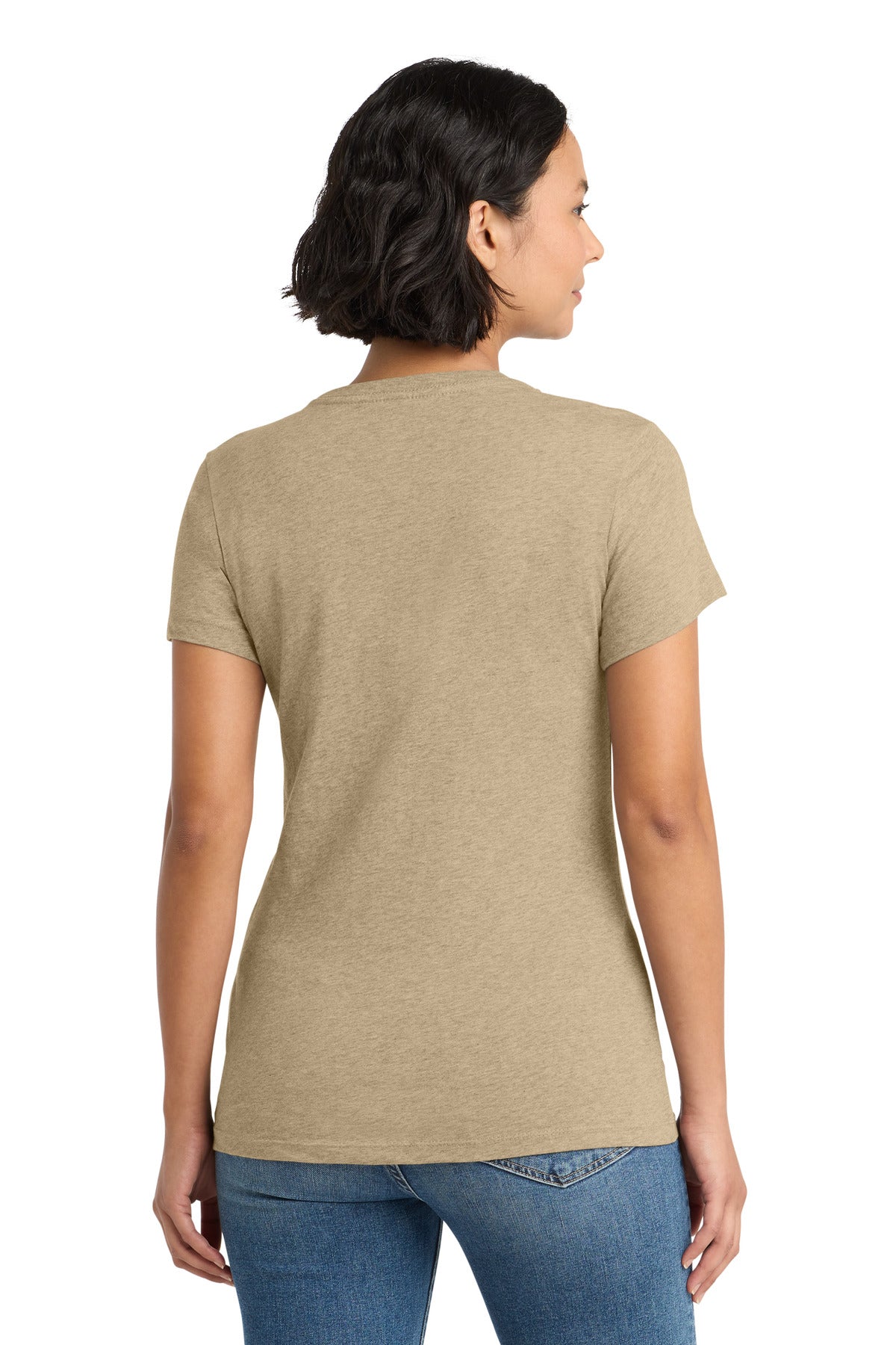 Hthrd Latte District Women's Perfect Weight Tee. DM104L
