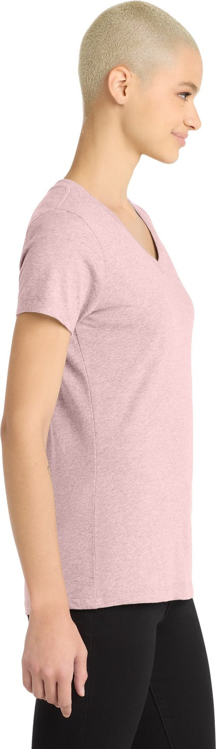 Hthrd Lavender District Women's Perfect Blend CVC V-Neck Tee. DM1190L