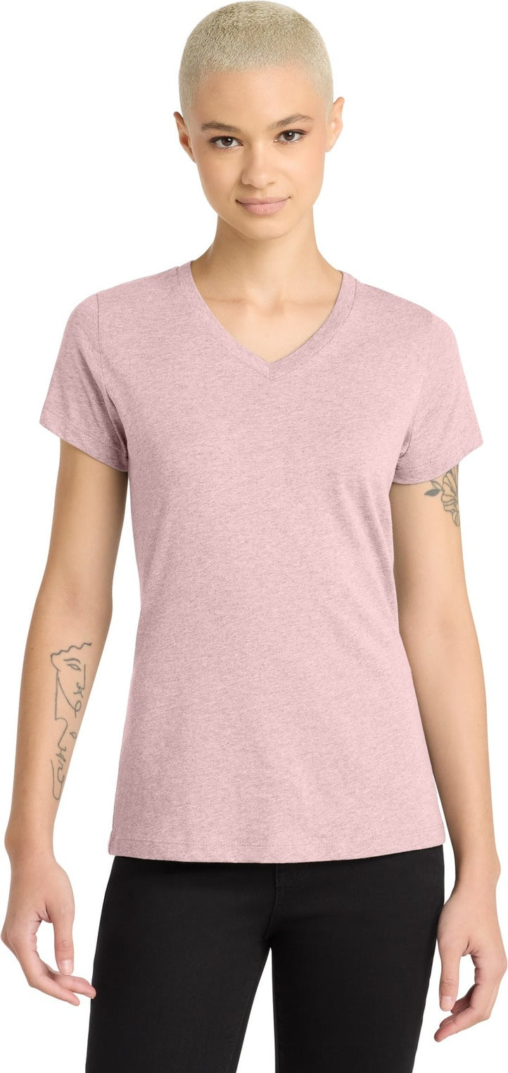 Hthrd Lavender District Women's Perfect Blend CVC V-Neck Tee. DM1190L