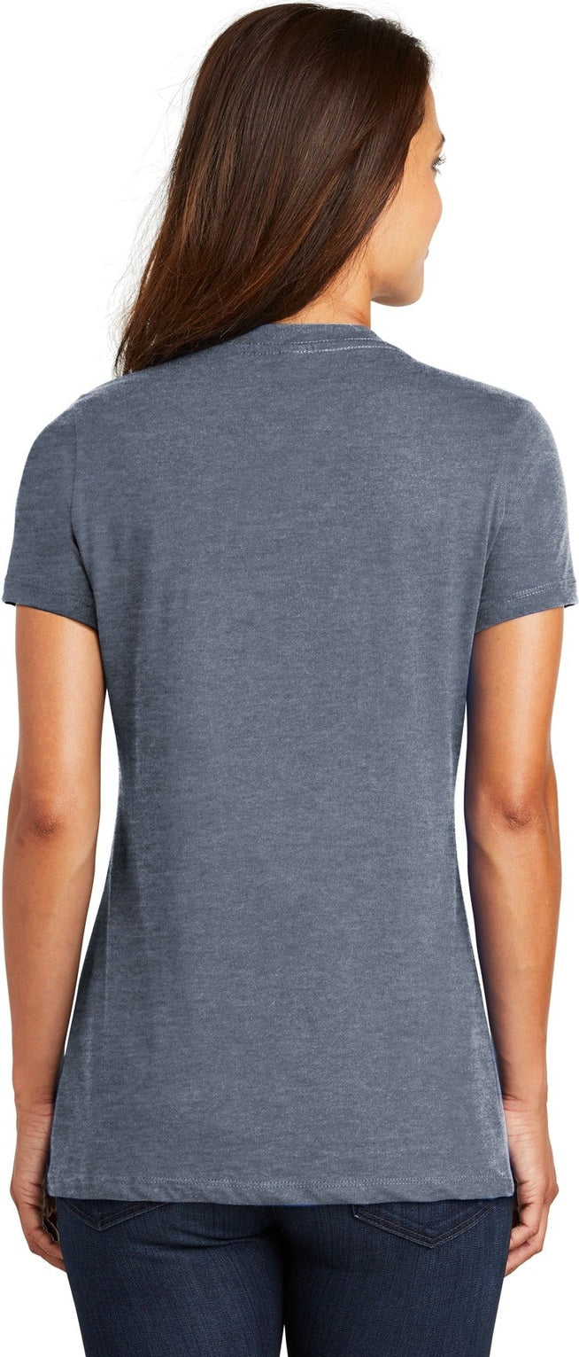 Hthrd Navy District - Women's Perfect Weight V-Neck Tee. DM1170L