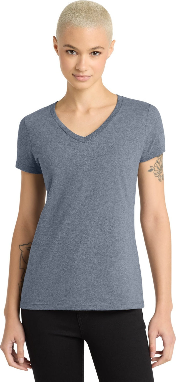 Hthrd Navy District - Women's Perfect Weight V-Neck Tee. DM1170L