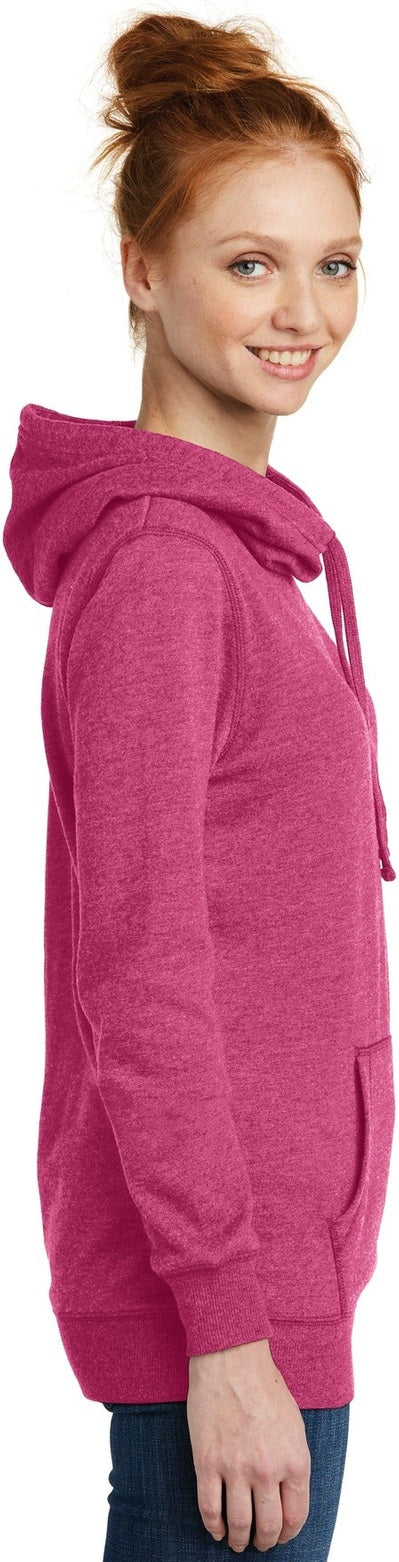 Hthrd Pink Aza District Women's Lightweight Fleece Hoodie. DM493