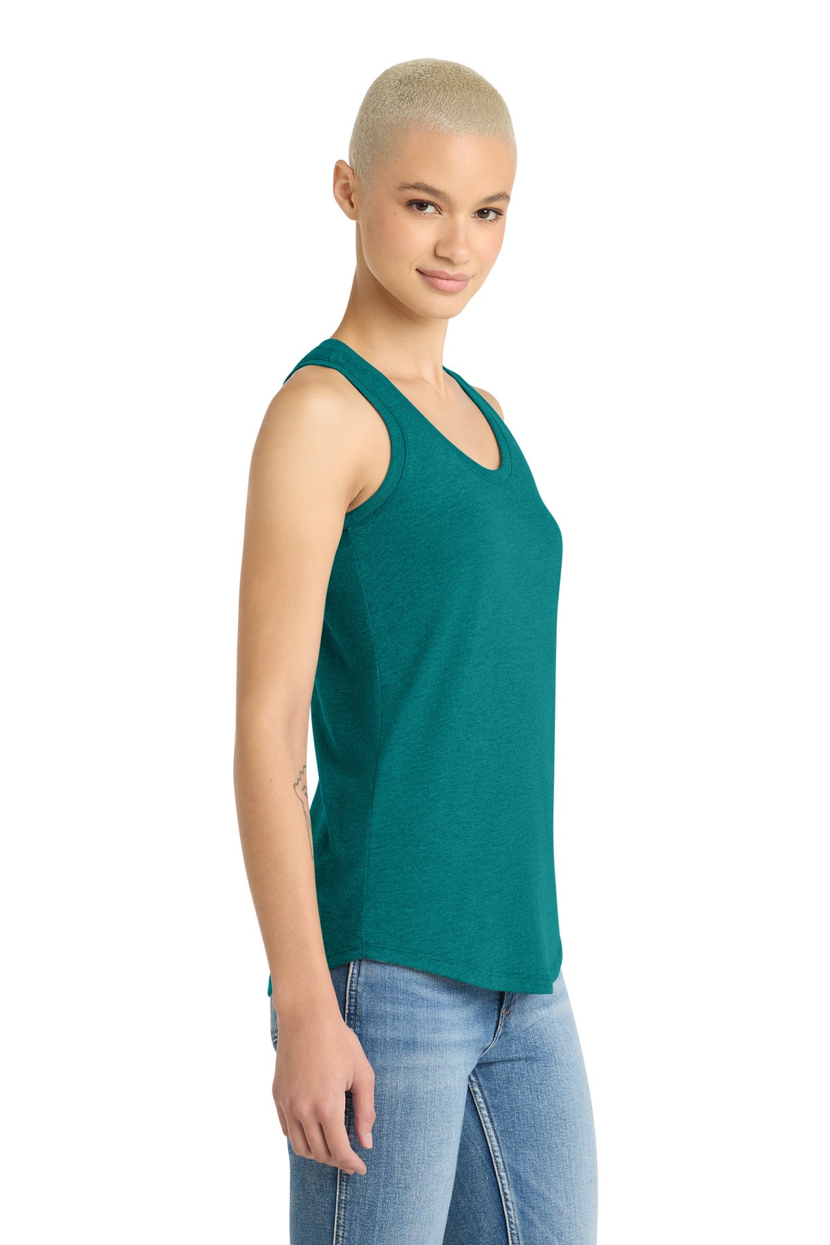 Hthrd Teal District Women's Perfect Tri Racerback Tank. DM138L