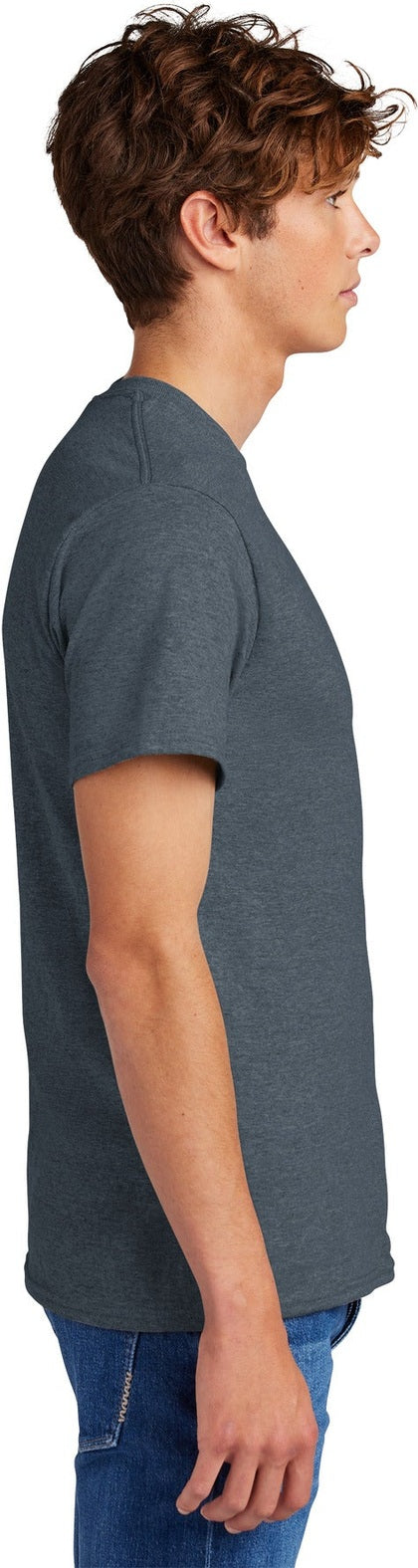 HthrNavy Port & Co Core Blend Tee. PC55