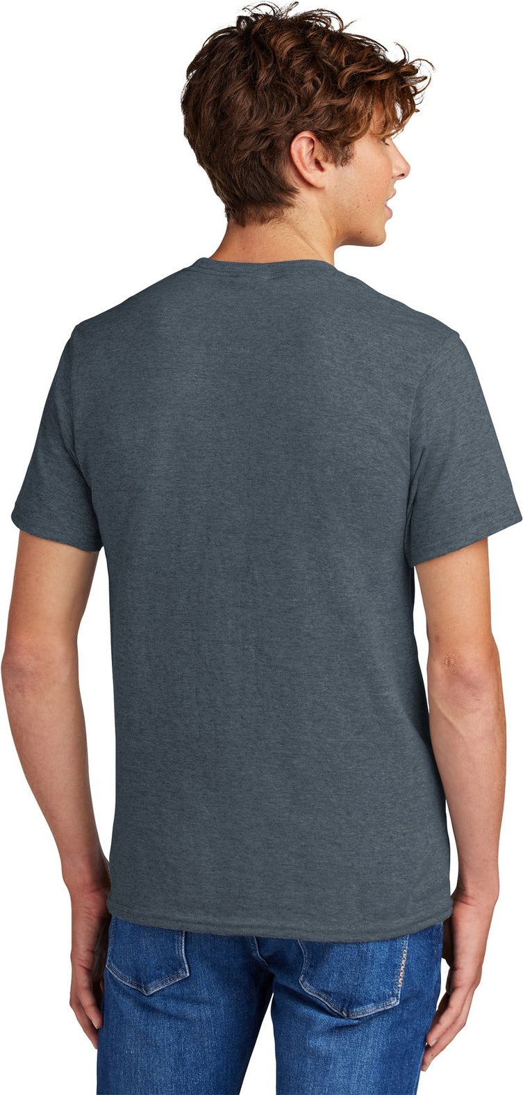 HthrNavy Port & Co Core Blend Tee. PC55