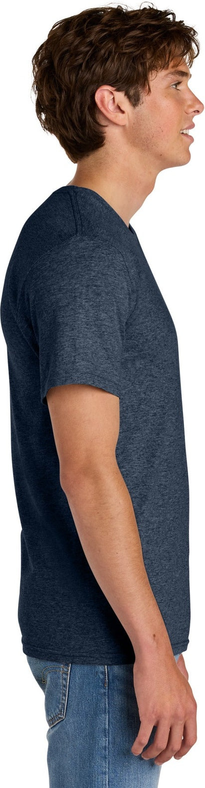 HthrNavy Port & Co Easy Cotton Tee PC43