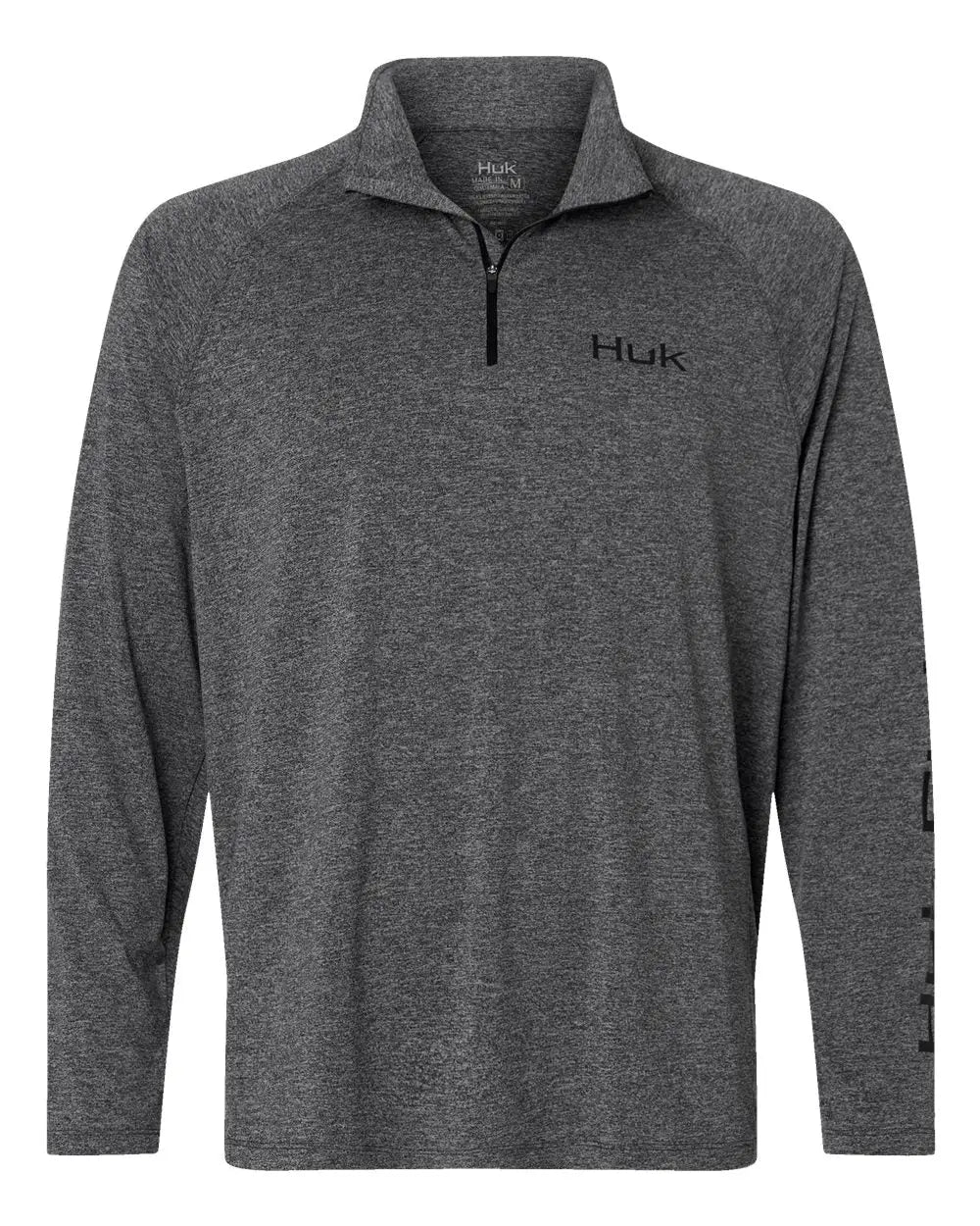Huk H1200715 Men’s Airweight Heather Quarter-zip Pullover - Volcanic Ash - Adult s