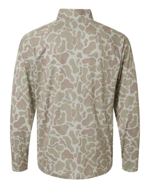 Huk H1200720 Men’s Airweight Kc Printed Quarter-zip Pullover - Sand