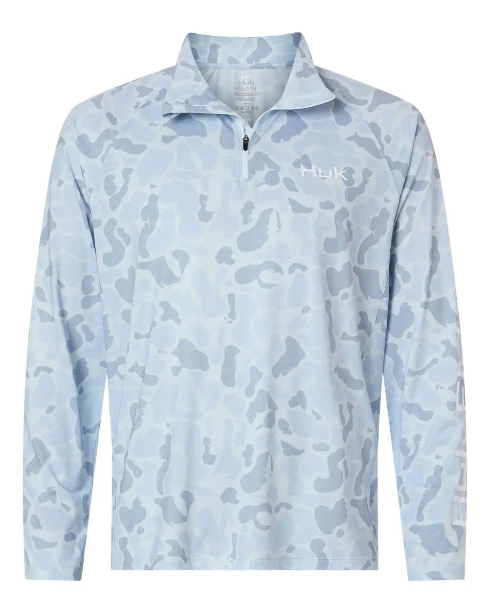 Huk H1200720 Men’s Airweight Kc Printed Quarter-zip Pullover - Sky - Adult s