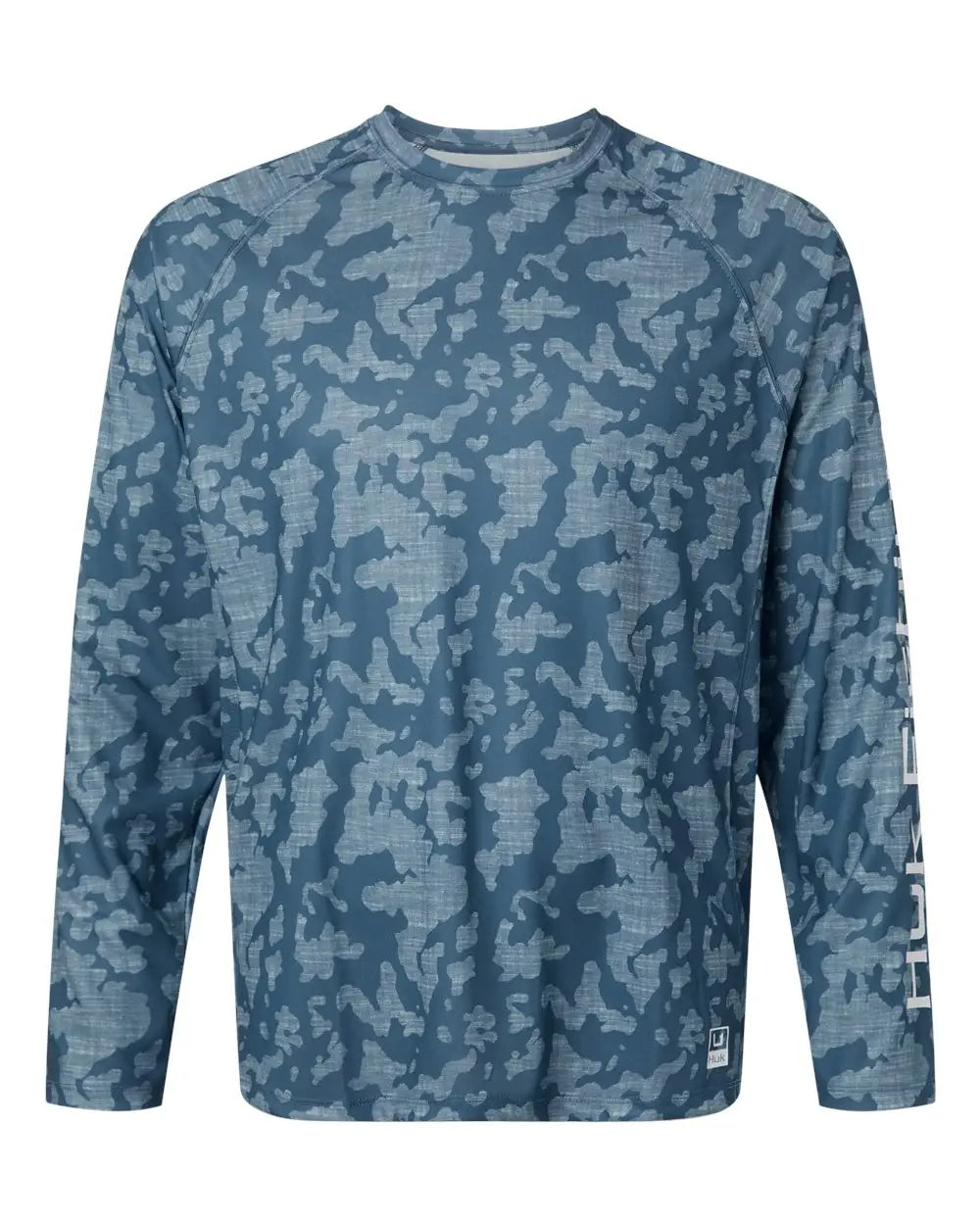 Huk H12l0017 Men’s Lopro Running Lakes Long Sleeve T-shirt - Titanium Blue - Adult s