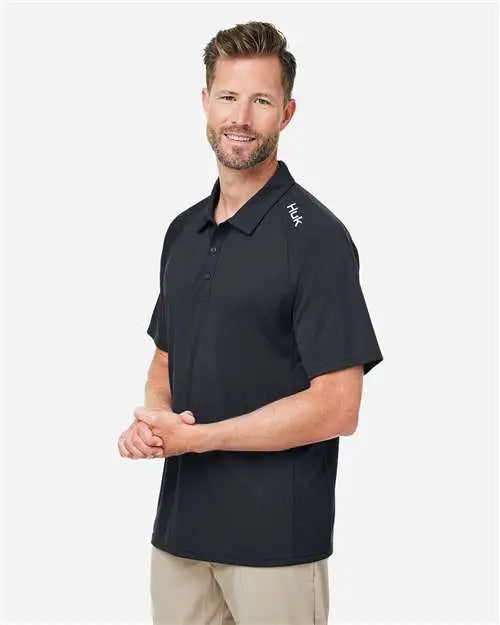 Huk H12l005 Lopro Solid Performance Polo - Black
