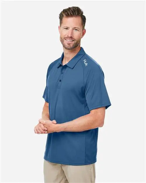 Huk H12l005 Lopro Solid Performance Polo - Sargasso Sea