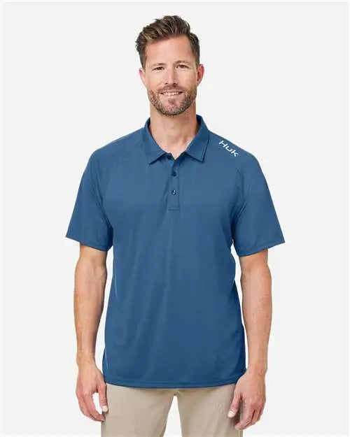 Huk H12l005 Lopro Solid Performance Polo - Sargasso Sea