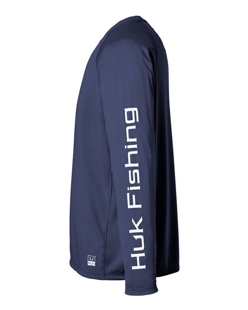 Huk H12l009 Lopro Pursuit Long Sleeve T-shirt - Naval Academy