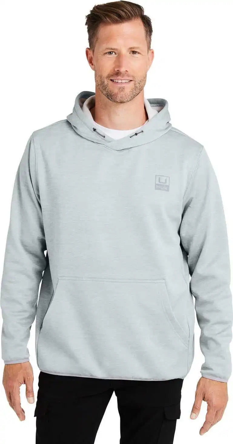 Huk H130093 Men’s Performance Hooded Fleece Pullover - Harbormist Hthr