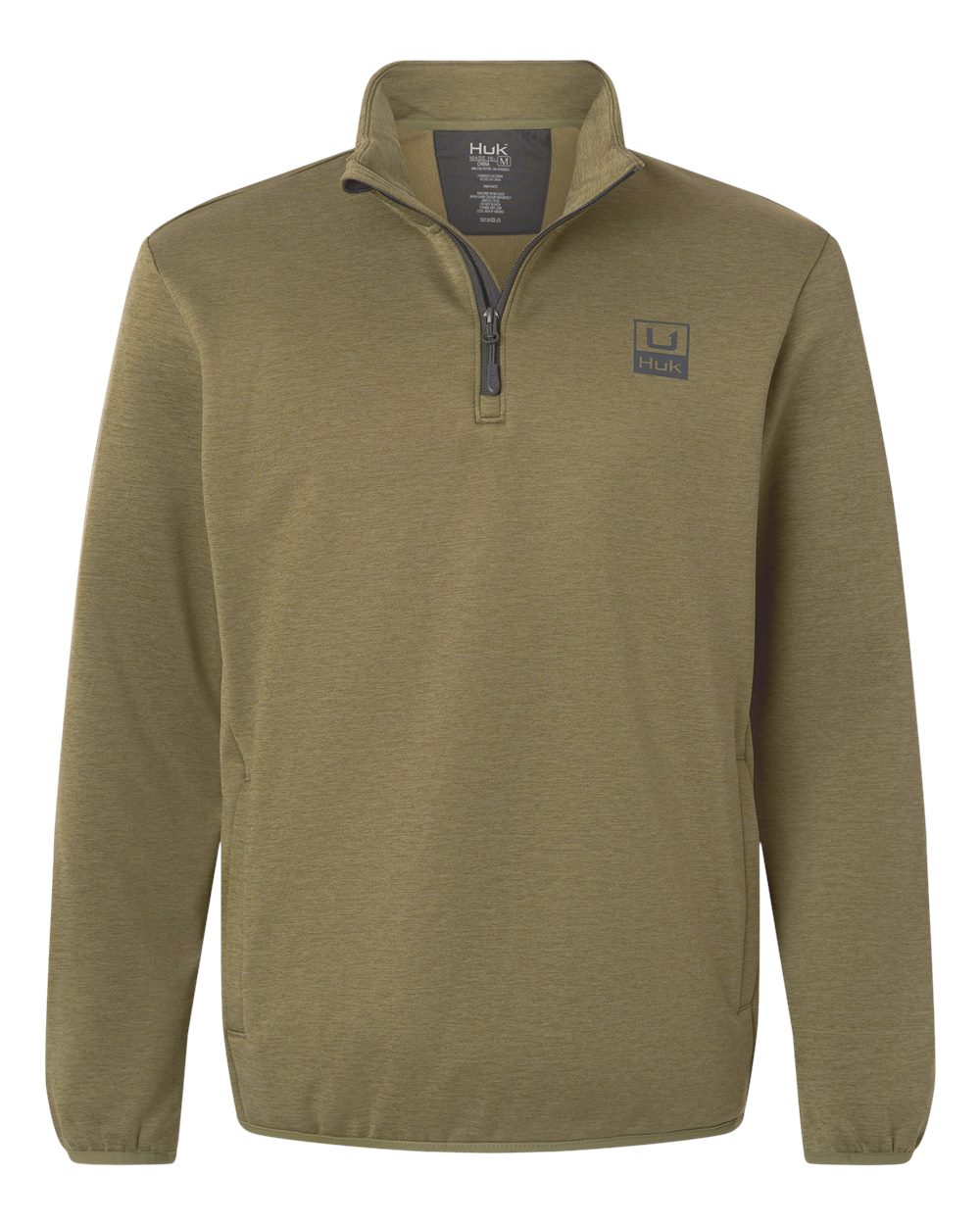Huk H130098 Cold Front Quarter-zip Pullover - Overland Heather