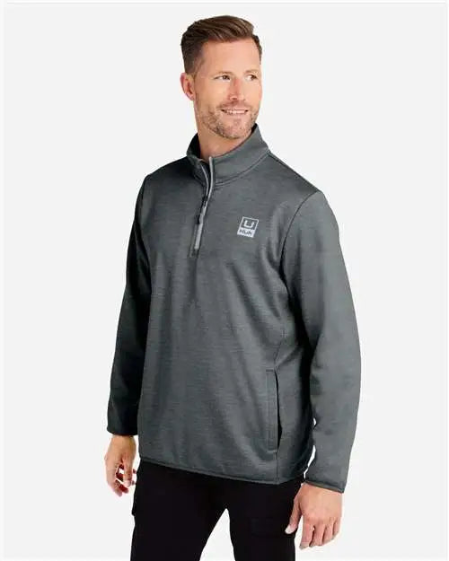 Huk H130098 Cold Front Quarter-zip Pullover - Volcanic Ash Heather