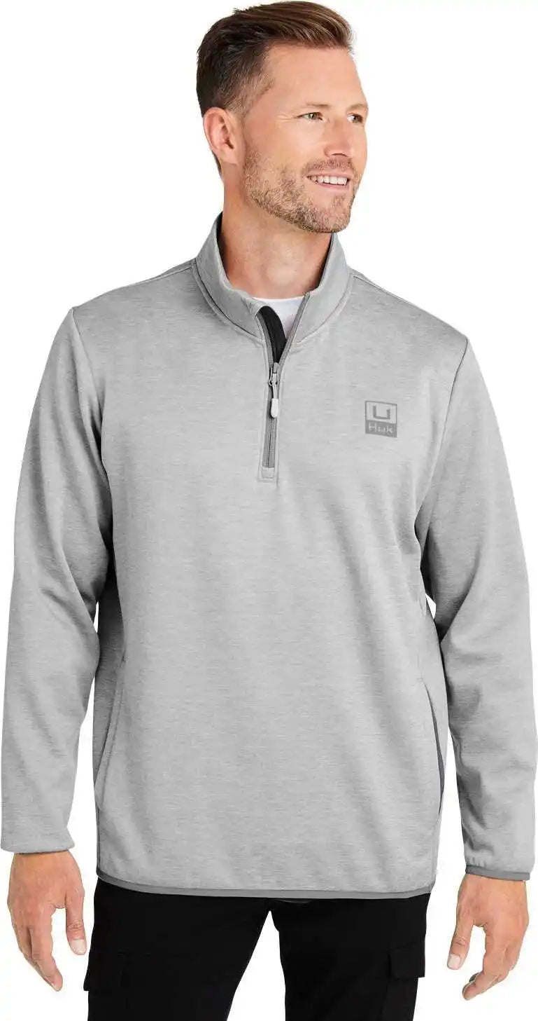 Huk H130098 Men’s Cold Front Quarter-zip - Harbormist Hthr