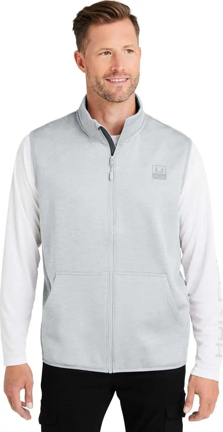 Huk H130099 Men’s Cold Front Vest - Harbormist Hthr