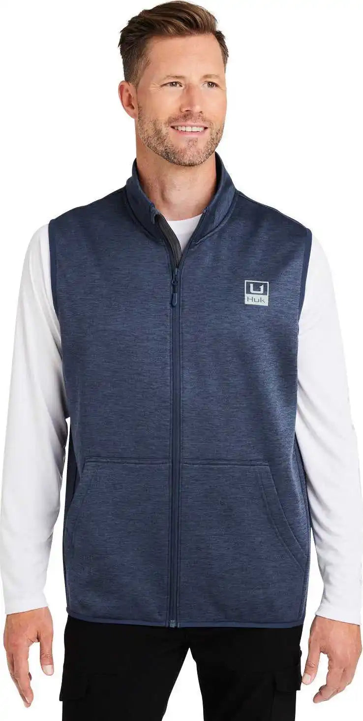 Huk H130099 Men’s Cold Front Vest - Nvl Acadmy Hthr