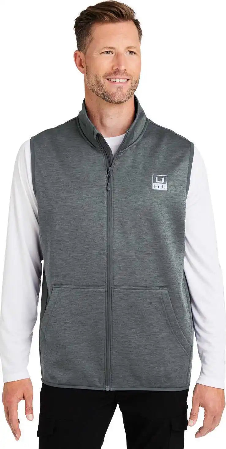 Huk H130099 Men’s Cold Front Vest - Volcnc Ash Hthr