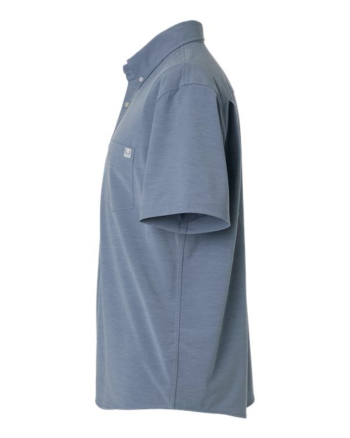 Huk H150154 Kona Solid Shirt - Stormy Blue