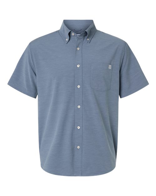 Huk H150154 Kona Solid Shirt - Stormy Blue