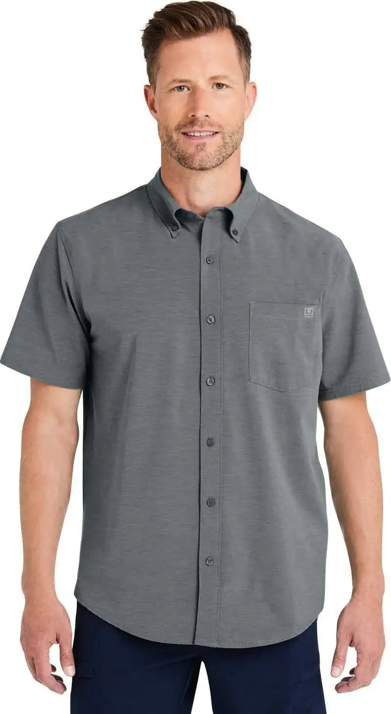 Huk H150154 Men’s Kona Solid Short Sleeve Shirt Volcanic Ash