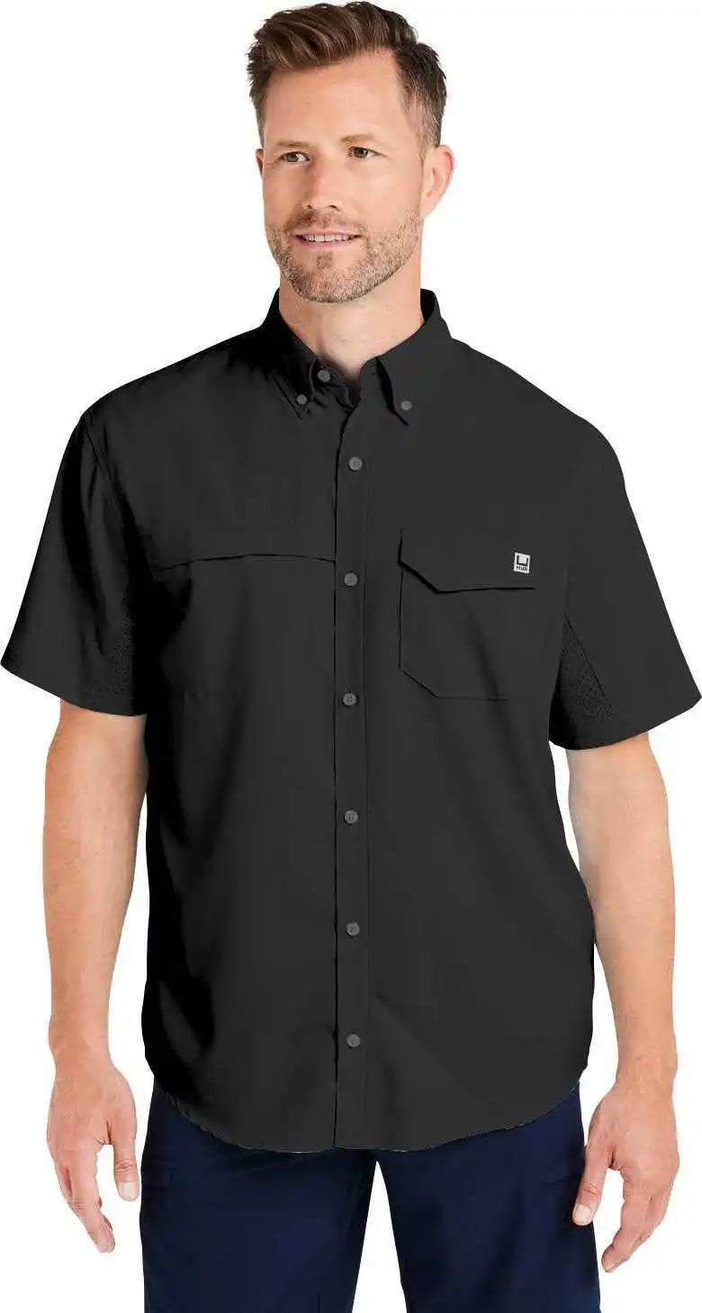 Huk H150171 Men’s Tide Point Short Sleeve Shirt Black
