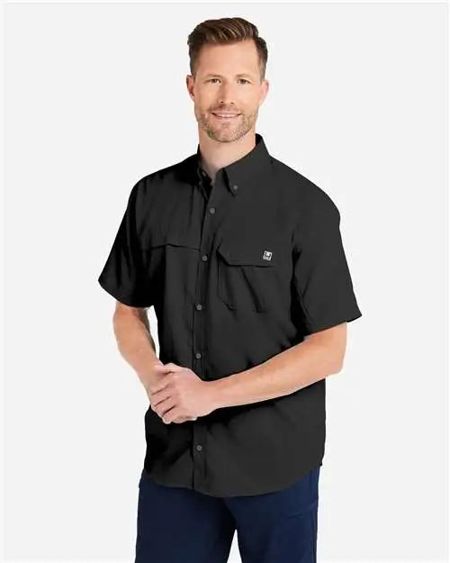 Huk H150171 Tide Point Short Sleeve Shirt - Black