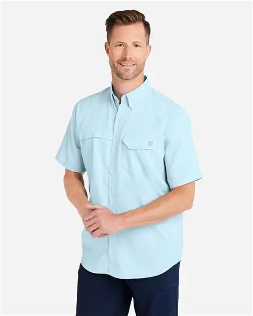 Huk H150171 Tide Point Short Sleeve Shirt - Crystal Blue