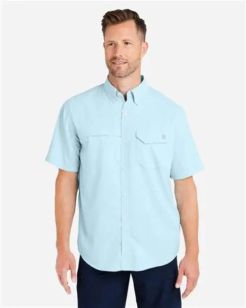 Huk H150171 Tide Point Short Sleeve Shirt - Crystal Blue