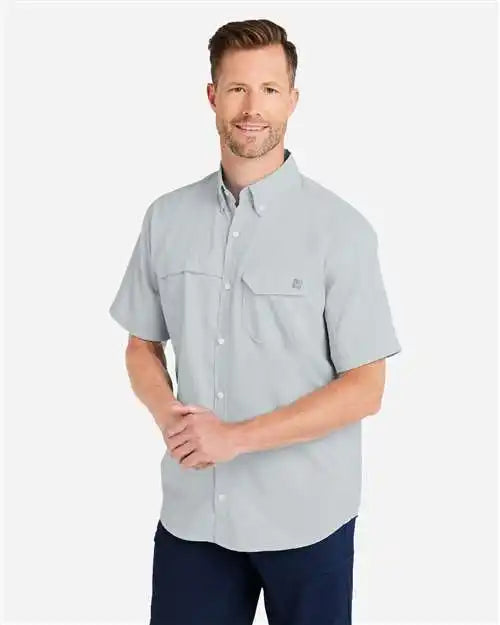 Huk H150171 Tide Point Short Sleeve Shirt - Harbor Mist