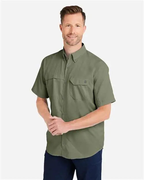 Huk H150171 Tide Point Short Sleeve Shirt - Moss