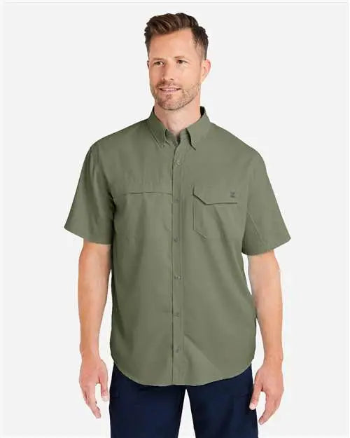 Huk H150171 Tide Point Short Sleeve Shirt - Moss
