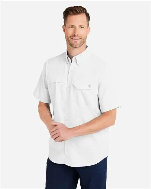 Huk H150171 Tide Point Short Sleeve Shirt - White