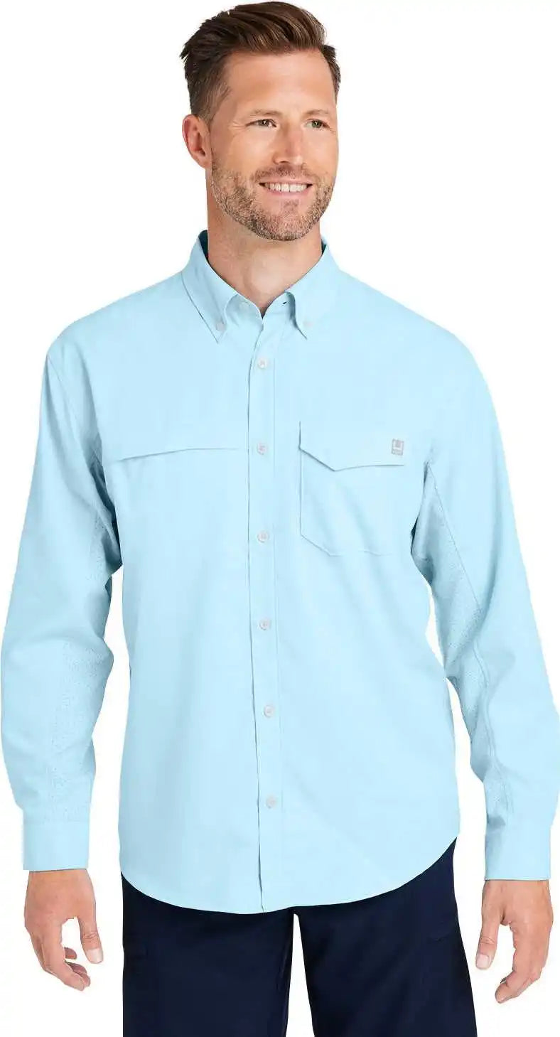 Huk H150172 Men’s Tide Point Long Sleeve Shirt Crystal Blue