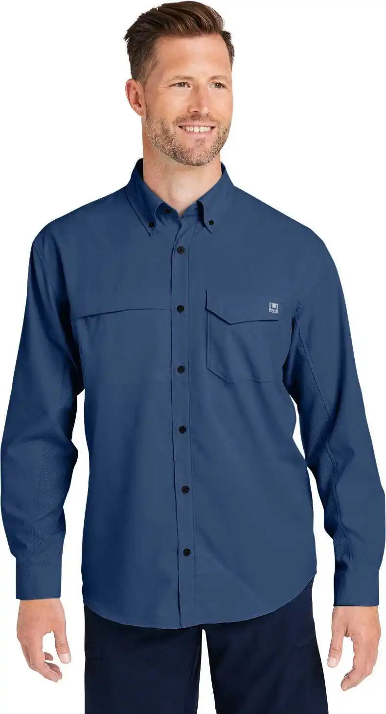 Huk H150172 Men’s Tide Point Long Sleeve Shirt Naval Academy