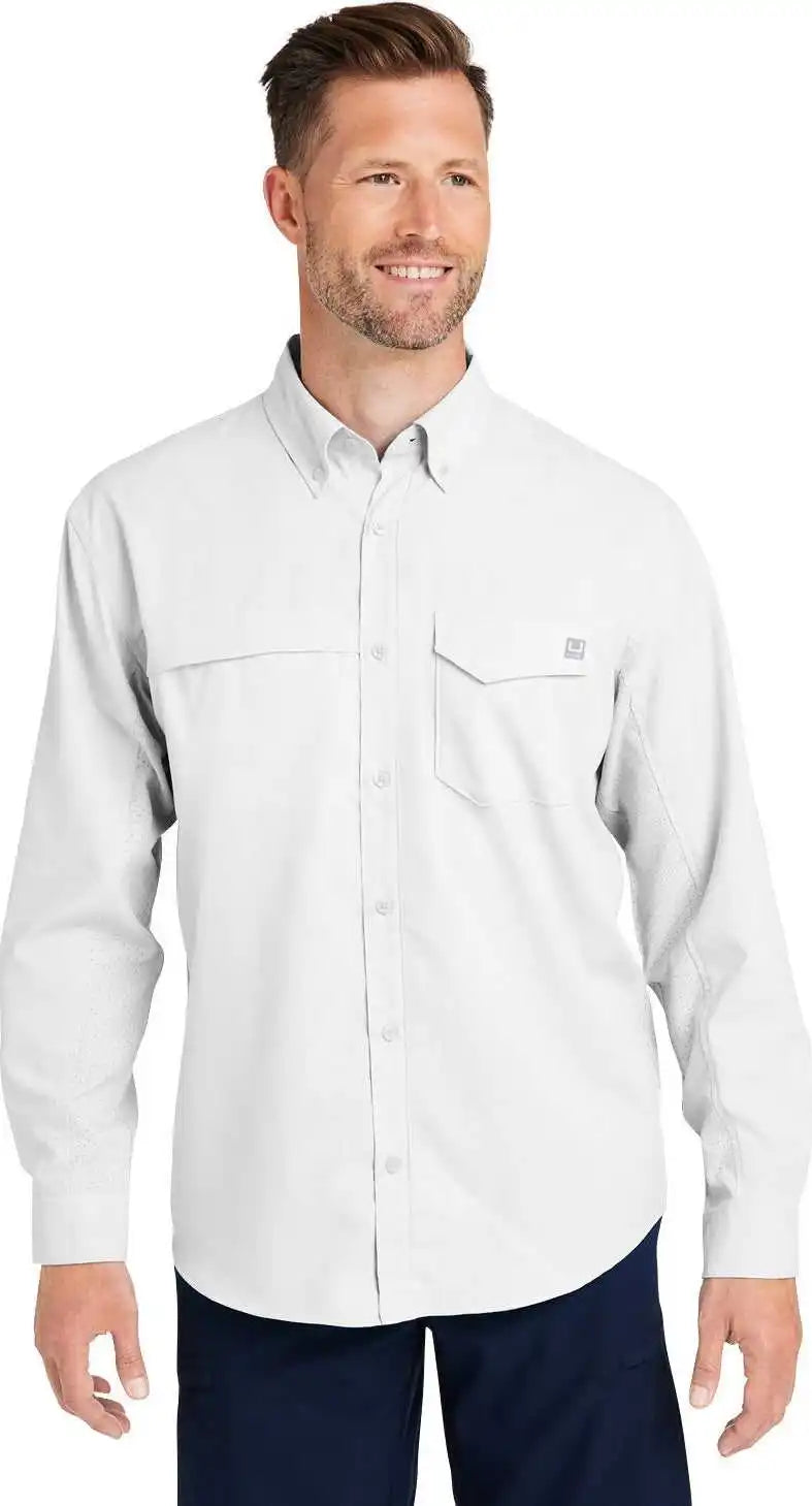 Huk H150172 Men’s Tide Point Long Sleeve Shirt White