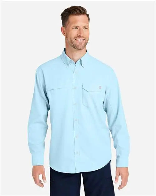 Huk H150172 Tide Point Long Sleeve Shirt - Crystal Blue