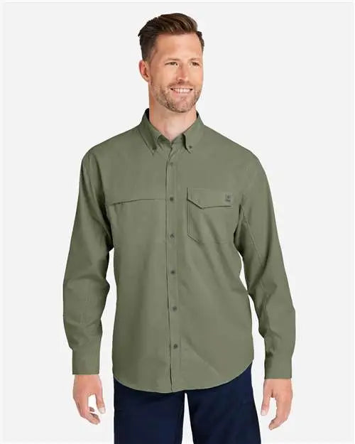 Huk H150172 Tide Point Long Sleeve Shirt - Moss