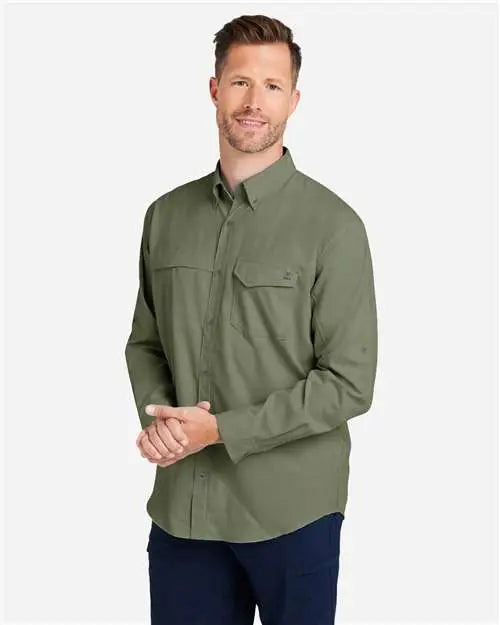 Huk H150172 Tide Point Long Sleeve Shirt - Moss