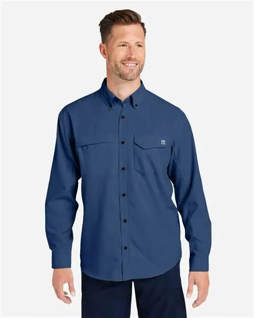 Huk H150172 Tide Point Long Sleeve Shirt - Naval Academy