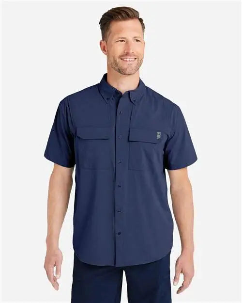 Huk H150183 Creekbed Short Sleeve Shirt - Naval Academy