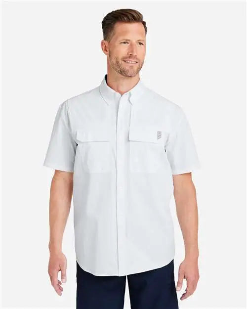 Huk H150183 Creekbed Short Sleeve Shirt - White