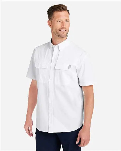 Huk H150183 Creekbed Short Sleeve Shirt - White